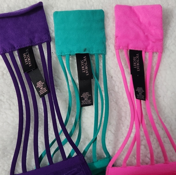 Bundle Of 3 Victoria Secrets Bandeau Bra Top - Picture 7 of 8
